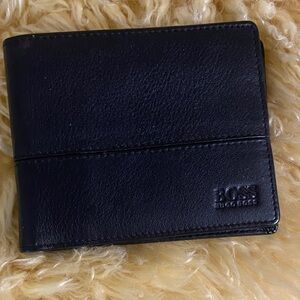 BOSS Midnight Black Leather Card Holder